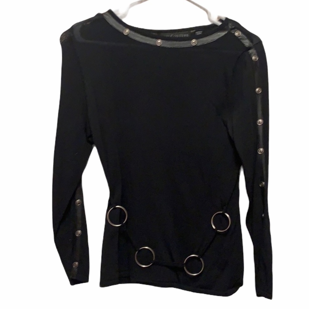 Beautiful Ziani Couture Black long sleeved blouse